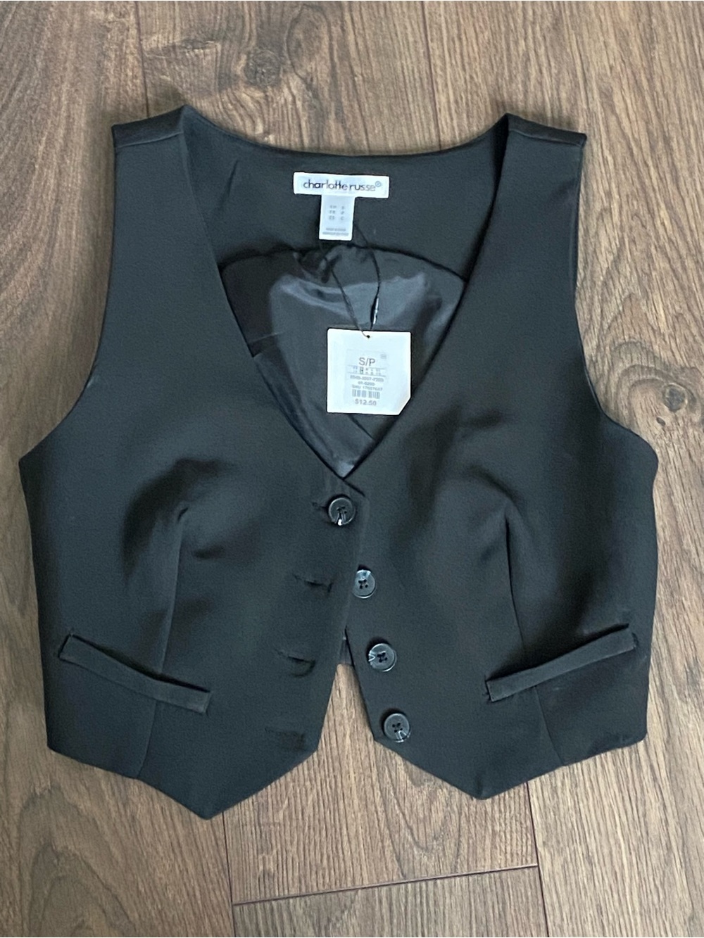 NWT Charlotte Russe Black Vest